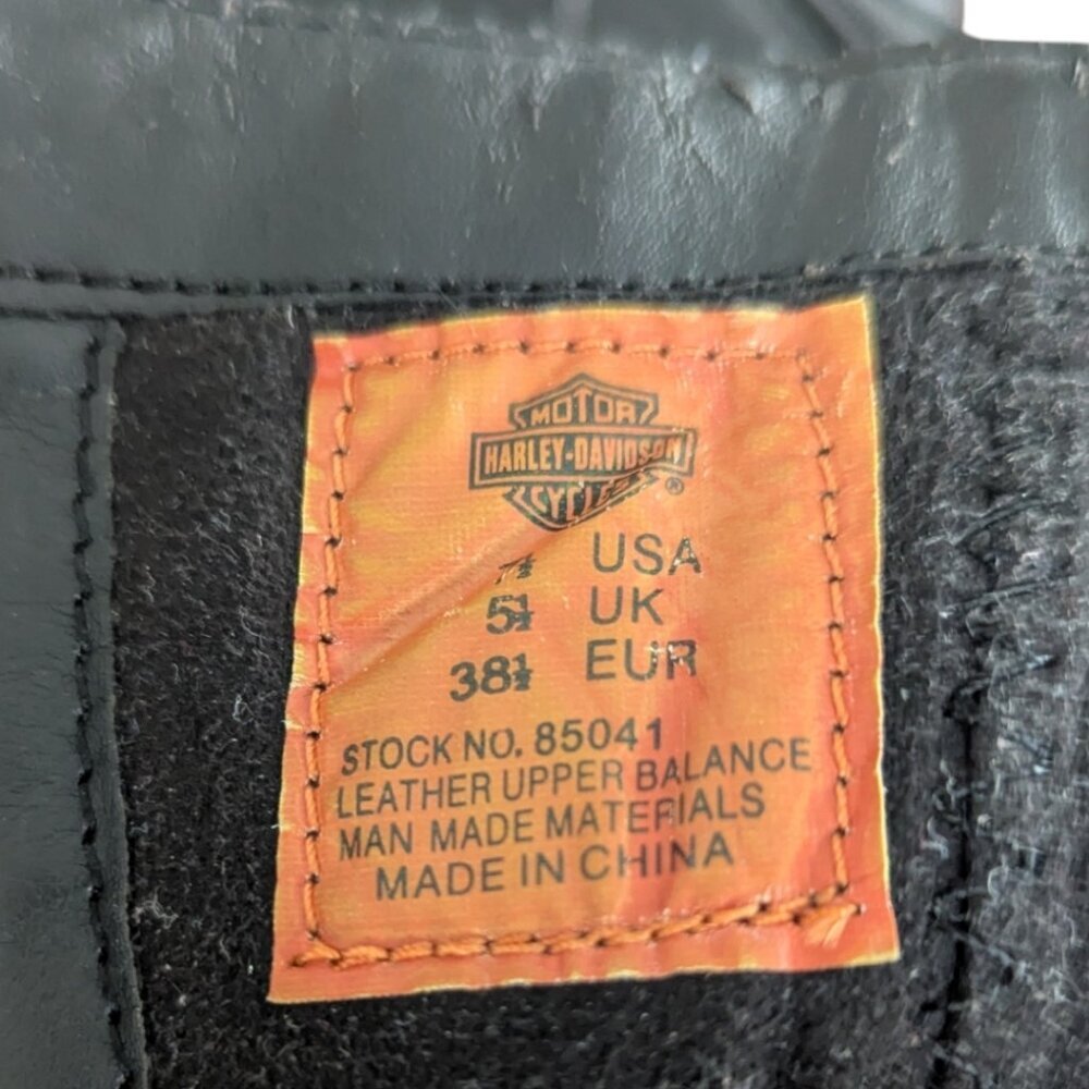 Harley-Davidson Black Leather Zip Up Women's Boots - Size 7.5 - Picture 9 of 15